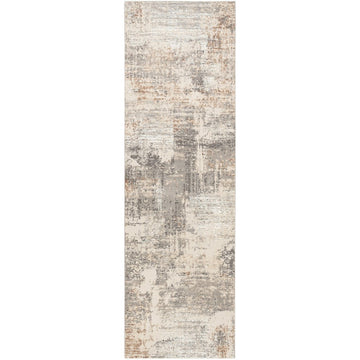 Sustainable Trends SUT04 Modern Abstract Distressed Hi Low Textured Soft Recycled Polyester Low Profile Durable Short Pile Beige/Grey/Cream/Rust Runner-Nourison-Rug Love - The Most Loved Rug Store